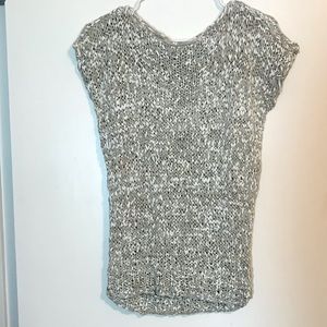 ✖️SOLD - Unique Leather Braided/Knit Over Blouse